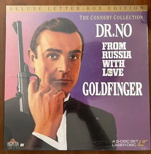THE CONNERY COLLECTION Laserdisc Box [ML102713] Dr. No Russia Goldfinger SEALED - Imagen 1 de 1