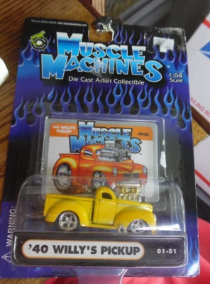 Funline Muscle Machines '40 Willy's Pickup die cast jeep 01-51 1:64 scale NEW - Image 1 of 4