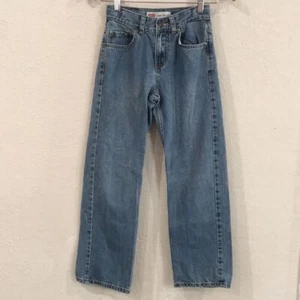 Levi's 550 Boys Sz 12 Slim Jeans Blue Relaxed Fit Denim 100% Cotton Adjustable - Picture 1 of 11