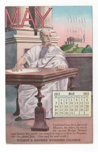CALENDARIO SEATTLE WA WILSON'S MODERN BUSINESS COLLEGE MAYO 1911  - Imagen 1 de 2