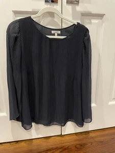 Max Studio marineblaue Bluse Größe Large gebraucht, in einwandfreiem Zustand elegantes Oberteil. - Bild 1 von 5