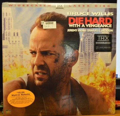 Die Hard 3: Die Hard With a Vengeance THX Laserdisc Bruce Willis SEALED !!!!! - Image 1 of 2