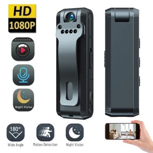 1080P Audio Video Recorder Camcorder Mini Clip Body Camera DVR IR Night Cam - Picture 1 of 22