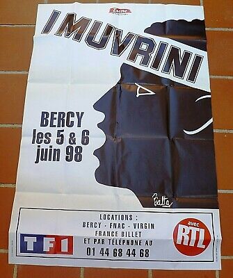 Affiche Originale 150x100 Cm I MUVRINI Corse Paris Bercy Juin 1998 Pliée • 26.34€