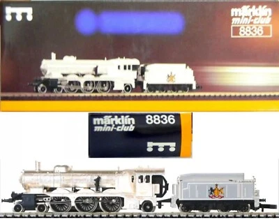 Z Marklin 8836 K.W.St.E. /MHI E615b 4-6-2 Loco & Tender silver-plated(Tested) #2 - Image 1 of 4