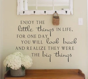 Enjoy the little things in life #2 Vinyl Wall Decal Lettering Words for the wall - Picture 1 of 2