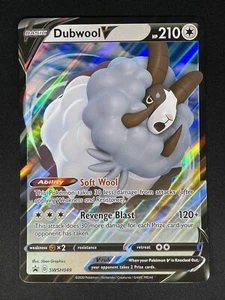 Pokemon Dubwool V SWSH049 JUMBO Overzsize Black Star Promo NM-M - Picture 1 of 2
