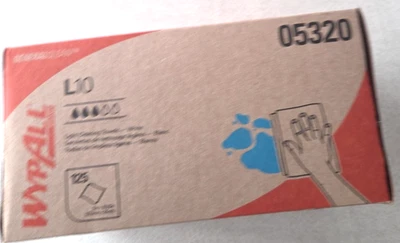 ***************** NOVO GENUÍNO Limpador de Papel WypAll L10 Branco 125 Toalhetes/Pacote 05320 - Imagem 1 de 3