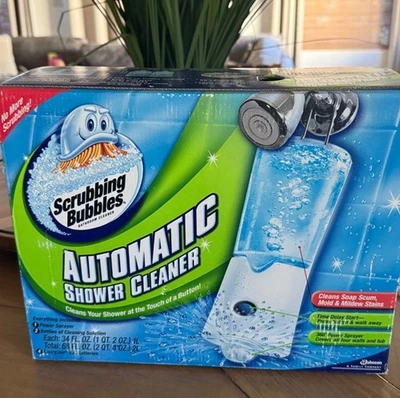 SCRUBBING BUBBLES  360 Degree Automatic Shower Spray Cleaner Kit 2 Refills  NEW  - Image 1 of 3