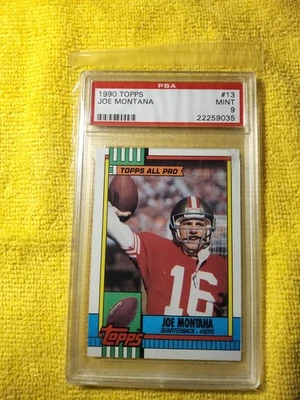 PSA 9 como nuevo 1990 Topps - Joe Montana #13 Foto 1 de 2