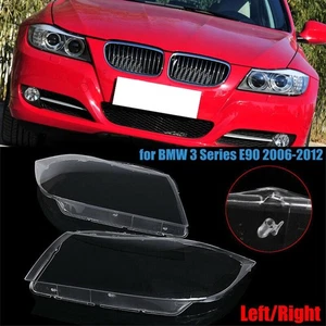 Pair Xenon Headlight Headlamp Clear Lens Cover For BMW 3 E90 E91 Sedan 2005-2012 - Picture 1 of 6