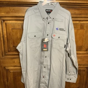 Ariat FR Cat 2 Work Wear Shirt Long Sleeve, Gray, Button-Up, Size XXL - Picture 1 of 5