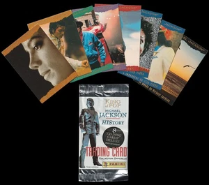 Michael Jackson Lot Pack Set PANINI 8 Cartes Trading Cards Card OFFICIAL 1996 - Picture 1 of 2