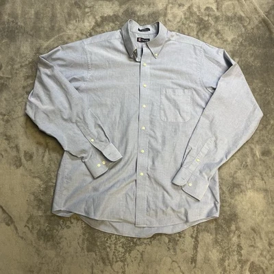 Chaps Oxford Cloth Button-Down OCBD Shirt in Blue Men's L 16-16.5 36/37 - Image 1 of 4