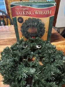 Der Original sprechende Kranz Gemmy Animiert Weihnachten 1997 Lesen! - Bild 1 von 5