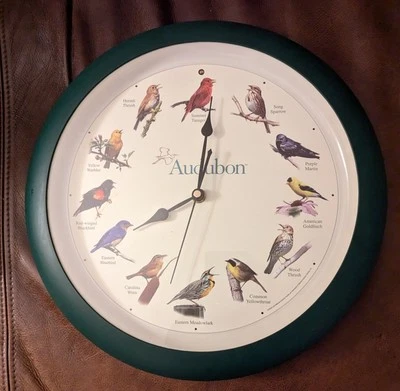National AUDUBON Society 13" Bird Calls AA Reloj a Batería Probado Funciona Foto 1 de 4