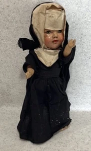 Antike/Vtg Nonne Schlafaugen Puppe~Komposition(?)~ca. 12,5"~gut erhalten**LESEN** - Bild 1 von 10