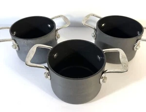 Cooks Essentials Set Of 3 Mini Nonstick Sauce Pans w Stainless Steel Handles 180 - Picture 1 of 8