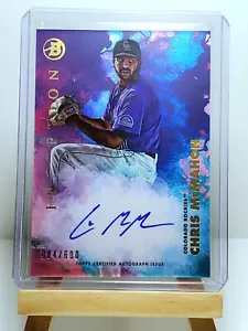 Chris McMahon 2021 Bowman Inception Prospect On-Card Auto 084/600 PA-CMN Rockies - Picture 1 of 2