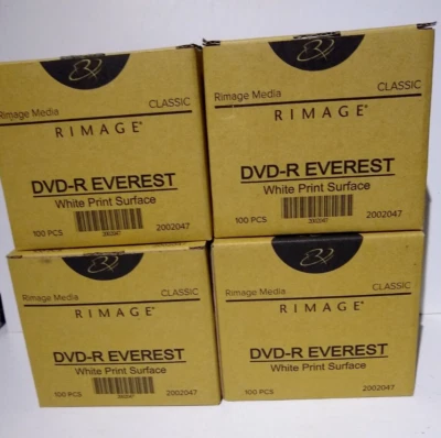 Rimage Media DVD-R 400 Pieces 2002047 Everest Classic White Print Surface - Image 1 of 2
