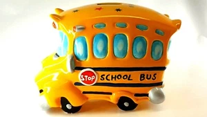 School Bus Ceramic Piggy Saving Bank - Bild 1 von 5