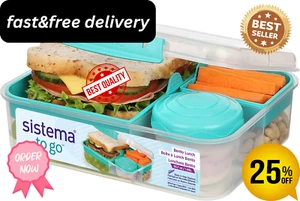 Sistema TO GO Bento Lunch | 1,65 L Schulbrotdose mit Fächern & Snack - Bild 1 von 6