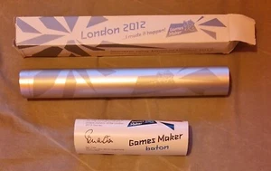 LONDON 2012 OLYMPIC GAMES MAKER OFFICIAL SOUVENIR RELAY METAL BATON +BOX TEAM GB - Picture 1 of 4