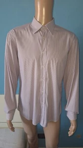 A.DI CAPUA NAPOLI CAMICIA UOMO BIANCA A RIGHE VERTICALI LILLA TAGLIA XL - Foto 1 di 13