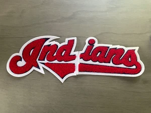 CLEVELAND INDIANS (2) PIECE SEW ON JACKET PATCH 11 3/4" - Picture 1 of 3