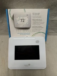 Johnson Controls HVAC Smart Thermostat Controller White TEC3000 TEC3313-14-000 - Picture 1 of 6