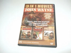 Angel and The Badman / Lawless Range / Man From Utah - DVD Free Post* John Wayne - Picture 1 of 3