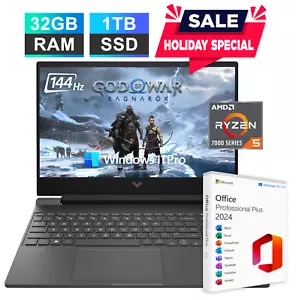 2024 HP Victus Gaming Laptop 15.6" Ryzen 5, Radeon RX 6550M 32GB RAM 1TB SSD - Picture 1 of 11