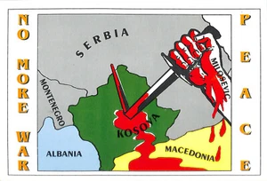 ITALIA - MILITAR - 1999 FUERZAS DE LA OTAN KOSOVO NO MÁS GUERRA (L0224-205) - Imagen 1 de 2