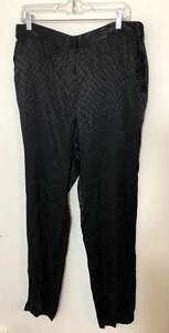 Alfani neu 14 schwarze Damenhose gerades Bein smaragdfarben Safari Ton Schlangenleder - Bild 1 von 9