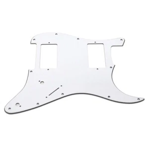 Electric Guitar Pickguard 3Ply HH Pickup Hole for FD Strat SQ Style Guitar White - Picture 1 of 4