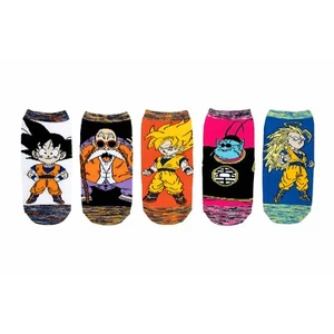 Paquete de 5 calcetines de corte bajo teñido espacial Dragon Ball Z Chibi Character - Imagen 1 de 2