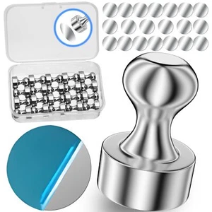 Neodym Magnete Extra Stark 20 Stück Magneten mit 20 Stück Metallplättchen 12 ... - Bild 1 von 8