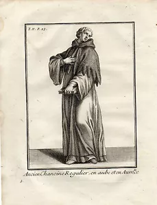 XVIII / Antico Canon Regolare IN Alba E Aumuce - Picture 1 of 1