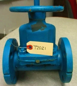 Straight Way Diaphragm Valve ITT DIA-FLO 2" FF Flanged Cast Iron Body - Picture 1 of 11