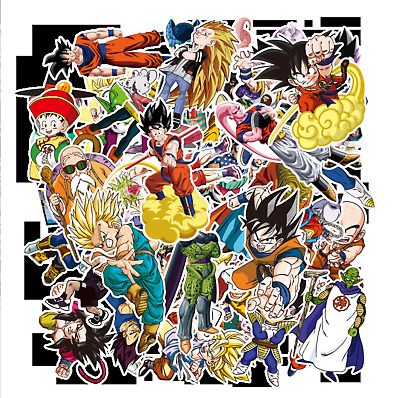 100 Pcs Vinyl Stickers Dragon Ball Z Anime Super Saiyan Goku Waterproof Decal • 8.95$