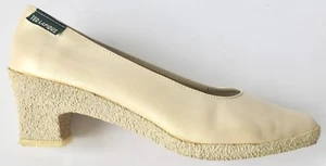 Ted Lapidus vintage heels late 50's wedding pearl colour calfskin UK 3,5 - Picture 1 of 11