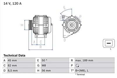 BOSCH Alternator For VOLVO C70 I S40 S70 V40 V70 Xc70 95-05 0986041730 - Image 1 of 4