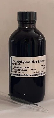 UFC BIO 1% Methylene Blue Solution With Dropper - USP Grade - 100mL