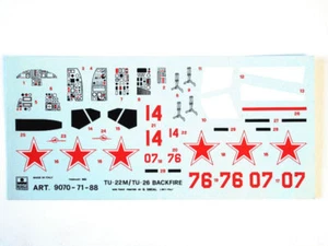 Esci 9070-71-88 Vintage Decals TU-22M/TU-26 Backfire B 1:72 Modell - Bild 1 von 1