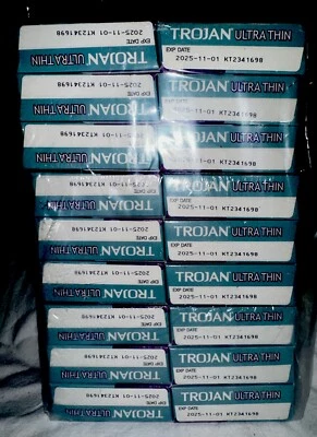 Preservativos Trojan 54ct BARESKIN preservativos de látex lubrificados ultrafinos validade 11/25 18 peças - Imagem 1 de 2