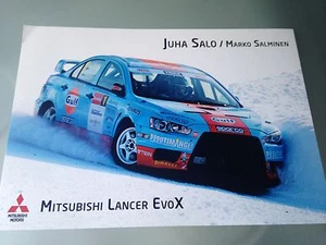 Carte postale Postcard MITSUBISHI EVO X WRC 2010 JUHA SALO - Picture 1 of 1