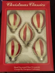 Christmas Classics Hand Decorated Glass Ornaments Created By European Craftsman - Picture 1 of 2
