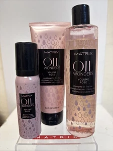 Matrix Oil Wonders VolumeRose Shampoo 10.1 oz  & Conditoner 6.8 oz &mousse 2.3 - Picture 1 of 2
