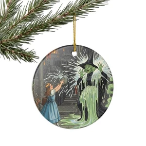 Wizard of Oz Melting Wicked Witch Ceramic Christmas Tree Ornament & Collectible - Picture 1 of 9