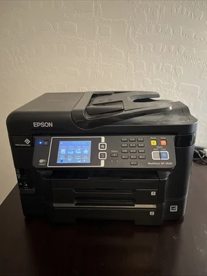 Epson WorkForce WF-3640 All-In-One Inkjet Printer Ink is Full. READ DESCRIPTION - Image 1 of 4